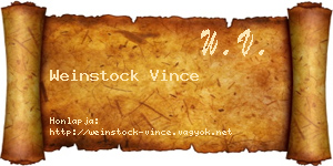 Weinstock Vince névjegykártya